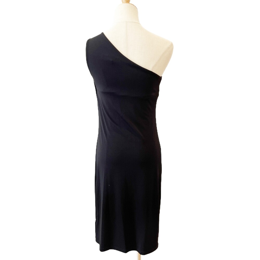 Michael Kors Black One Shoulder Mini Dress Gold XXS Cocktail Night Out - Picture 4 of 8